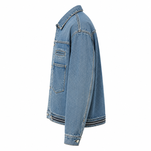 Blouson en jean classique pour homme 2025/2026 – Hiver, style urbain, coton biologique durable, coupe élégante, décontracté, coupe-vent - Product Image 3