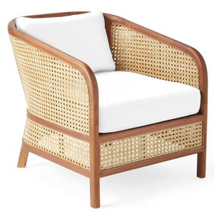 Sofás de jardín de ratán mimbre con cojín cómodo Buena fabricación a precios al por mayor de Java Central - Product Image 1