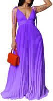 Robe longue maxi pour femme, sexy, pour soirée cocktail, robe d'été ample, robe de plage, robe plissée à col halter