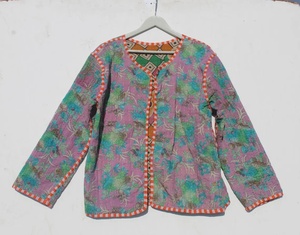 Vintage Kantha <b>Jacket</b> Boho <b>Women</b> Coat Boho Indian Old Kantha Quilts <b>Jacket</b> - Product Image 3