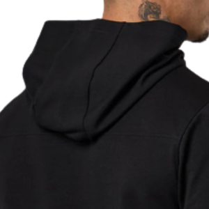 Sudadera con Capucha de Forro Polar para Hombre, Negra, de Alta Calidad, Diseño Personalizado con Logotipo en Relieve en la Parte Delantera, Bolsillo, Corte Regular - Product Image 4