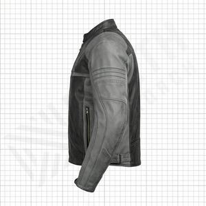 Chaqueta de Cuero Transpirable para Motociclismo con Paneles Elásticos, Equipo de Protección para Motociclistas, Chaqueta Profesional de Cuero Vacuno para Motociclismo - Product Image 3