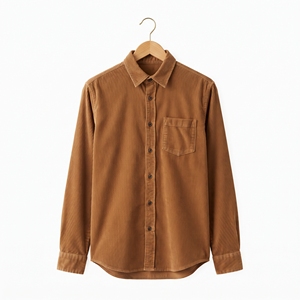 เสื้อแจ็คเก็ตผ้าลูกฟูกสีพื้นสำหรับผู้ชาย สไตล์ลำลองสำหรับฤดูใบไม้ร่วง ปกคอปกติดกระดุม แขนยาว มีกระเป๋าคู่ เหมาะสำหรับการเดินทางและกิจกรรมกลางแจ้ง - Product Image 3