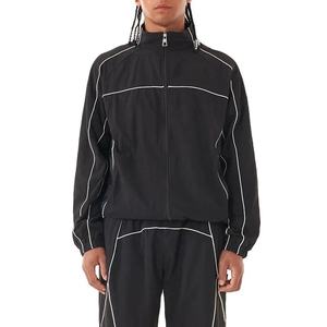 Custom OEM Nylon Lightweight Windbreaker Tracksuit Polyester Jogger Set 3M Reflective <b>Zip</b> <b>Up</b> <b>Jackets</b> And Nylon Track Pants Set - Product Image 1