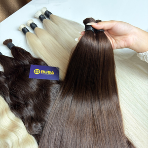 Extensions de cheveux humains vierges vietnamiens Rusa Hanoi en vrac, double trame machine, super double drawn, 100g, pointes pleines, toutes couleurs, style 1 - Product Image 6