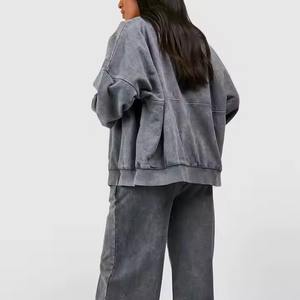 Conjunto de Sudadera con Capucha y Pantalones Deportivos de Primera Calidad al por Mayor para Hombre y Mujer, Cuello Alto, Antipilling - Product Image 5