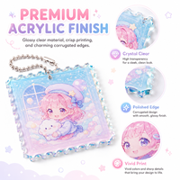 Pendentifs personnalisés en acrylique gravé au laser, style verre teinté, pour couples, célébrités, anime et marchandises de dessins animés DIY