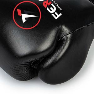 Customized Professional Adult Boxing <b>Gloves</b> Genuine Leather Hook and Loop Closure <b>Type</b> Custom Logo Design Kick Boxing Training - Product Image 5