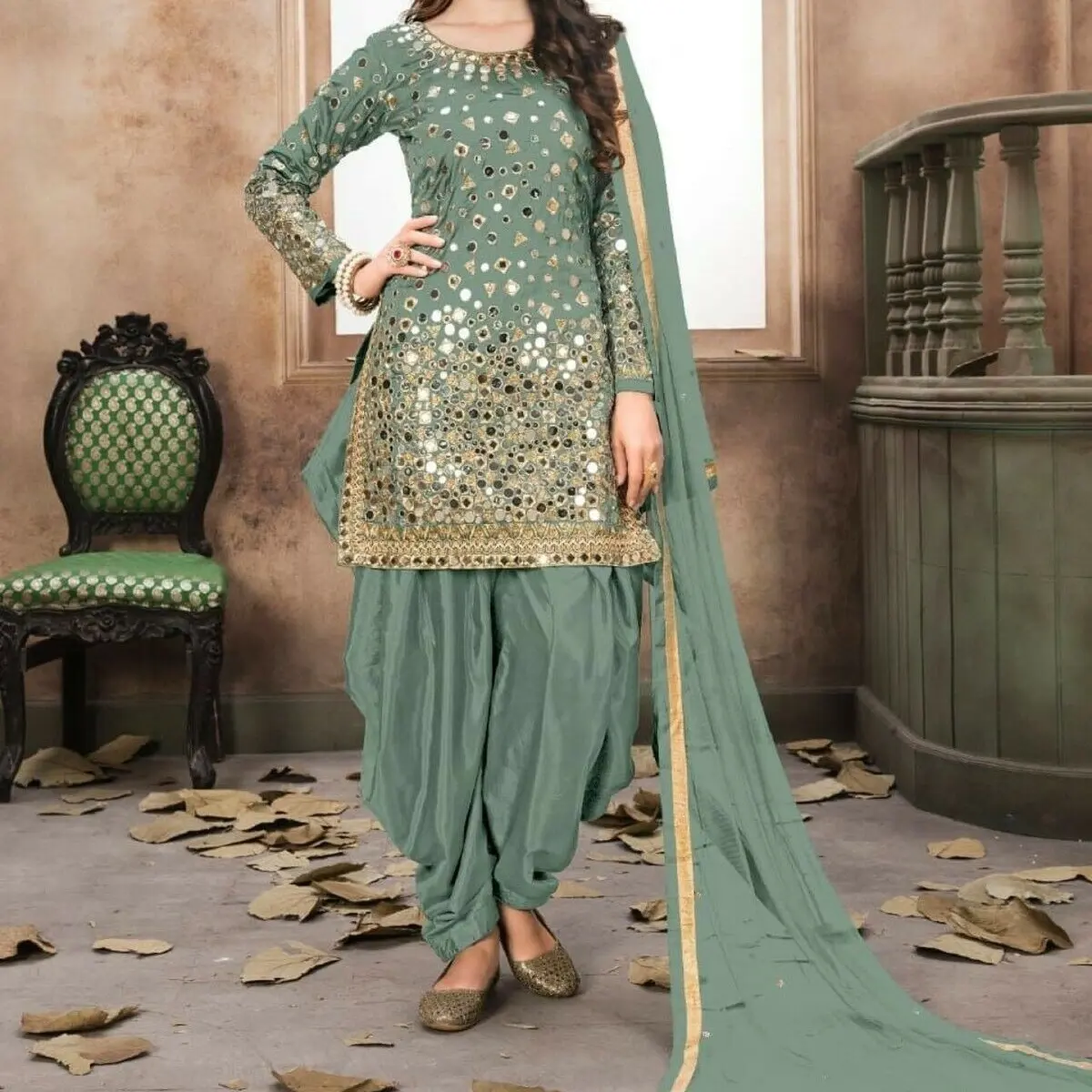 Bollywood Salwar Kameez Indischer Pakistani scher Designer Punjabi Dhoti Party Wear Kleid Stoff Eid Kollektion Verkaufs kleid 2022