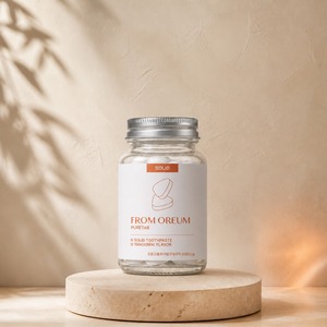 [FROM OREUM] Pasta de Dientes Sólida Ecológica y Transpirable para Baños de Hotel, Sabor Mandarina de Jeju, 60 Tabletas para Baños de Huéspedes - Product Image 4