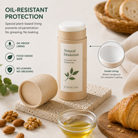 Tube de déodorant en carton imprimé sur mesure de 15 ml avec bouchon ajusté et finition dorée pour stick déodorant naturel