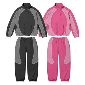 custom windbreaker tracksuit wholesale nylon 2 piece <b>jacket</b> pants men <b>women</b> streetwear windbreaker tracksuit - Product Image 3