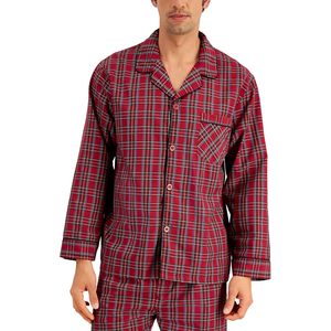 <b>Men's</b> 2 Piece Plaid Flannel <b>Pajamas</b> <b>Set</b> Long Sleeve Button Down Top With Pocket Elastic Waist Pants Casual Winter Sleepwear - Product Image 4