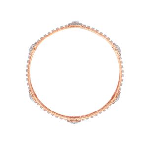 กำไลข้อมือโรสโกลด์ประดับเพชรแล็บโกรว์ทรงกลมแบบโอเพ่นเวิร์ค - Product Image 2