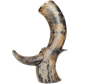 Antique Look Nordic Style Drinking Horn High Quality Handicraft <b>Drinkware</b> With Stand Bar Tools Partyware Decorative Kitchenware - Product Image 1