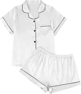 Pyjama pour femmes, printemps, été, automne, hiver, personnalisé, robe de nuit, longueur genoux, manches courtes, pyjama à motifs de dessins animés, 3XL, 100% polyester - Product Image 5