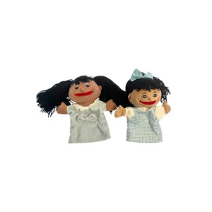 Plush Puppet Girls With Black Hair And Smiling Faces <b>Soft</b> <b>Stuffed</b> Animal <b>Toy</b> For Kids Age 2 To 4 Years - Product Image 1