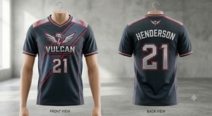 Camiseta de Fútbol Sublimada Personalizada, Diseño Negro y Rojo, Transpirable, Uniforme de Equipo, Venta al Por Mayor de Fábrica - Product Image 1