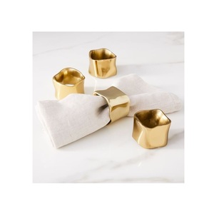 Designer metal napkin <b>rings</b> set elegant tableware accessories ideal for weddings holidays events and dinner settings - Product Image 4