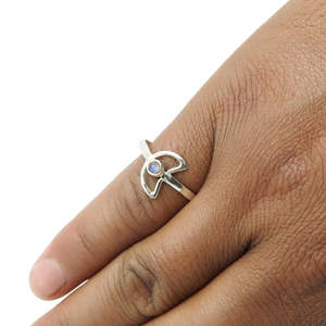 Half <b>Moon</b> Design Rainbow Moonstone Gemstone <b>Ring</b> 925 Sterling Silver Gemstone Jewelry Unisex Boho For Jewelry Engagement - Product Image 4