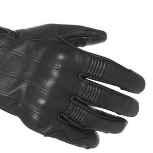 Gants de moto en cuir perforé noir, style moto, avec protection des doigts et des phalanges, sangle de poignet réglable, vente en gros OEM - Product Image 2