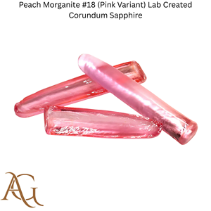 Morganite pêche # 18 (Variante rose) Boules de saphir corindon synthétique créé en laboratoire, fusion de flamme synthétique, gemme simulée - Product Image 3