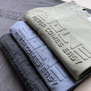 Camiseta de Manga Corta para Hombre, Personalizada con Serigrafía Frontal, de Alta Calidad, Talla Grande, Estilo Vintage, Transpirable y Ecológica - Product Image 2