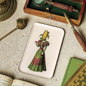 Bandeja Moderna de Metal Rectangular con Diseño a Cuadros de Alta Calidad, Colección Diva IK-96701, Paquete Multipiezas, Esmalte Transparente Fruitlady - Product Image 3