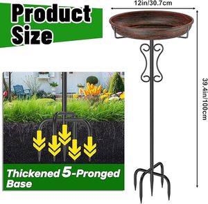 Fabricante confiable de baños para pájaros de hierro con acabado vintage para decoración de jardines y actividades diarias de alimentación de aves al aire libre - Product Image 3