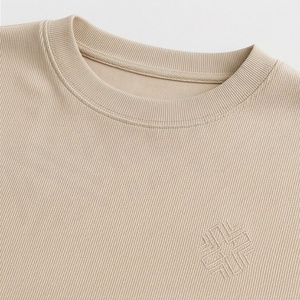 Ensemble décontracté en tricot pour femmes, 2 pièces, t-shirt à manches courtes et short au-dessus du genou, couleur unie, respirant, coupe ample, printemps été - Product Image 4