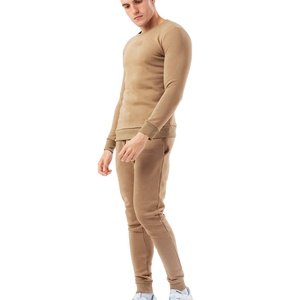Chándal de algodón de alta calidad unisex, 6XL Conjunto de pijama de invierno, Jersey sólido de cuello redondo de dos piezas personalizado, sudadera bordada nueva - Product Image 1