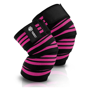 New Style <b>Elastic</b> Bandage <b>Knee</b> Wraps Deep Squats Weightlifting Compression <b>Knee</b> Stripes <b>Knee</b> Wraps with Strap - Product Image 4