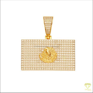 Colgante personalizado con la bandera de México en plata de ley 925 con incrustaciones de diamantes de moissanita de primera calidad - Product Image 6