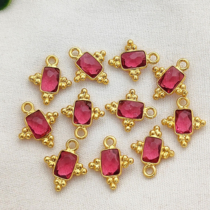 Colgantes de Bisel Rectangular de Cuarzo Topacio Azul de 5x3mm, Chapados en Oro, para Joyería de Piedra de Nacimiento y Fabricación de Pendientes, Proveedores - Product Image 4