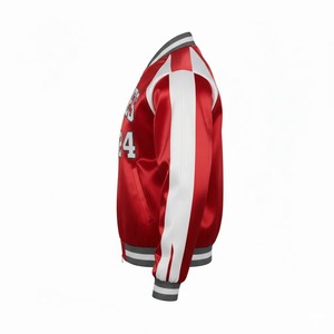<b>Men's</b> Embroidered Team Custom Logo <b>Baseball</b> <b>Jacket</b> Winter Stand Collar Front Casual Sportswear Custom Design <b>Baseball</b> <b>Jacket</b> - Product Image 3
