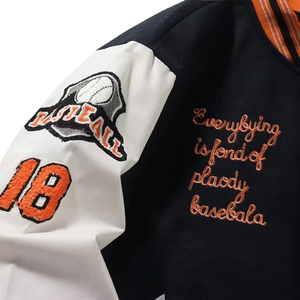Veste de baseball universitaire pour homme la plus vendue, style streetwear, avec broderies tendance, vêtements de mode - Product Image 5
