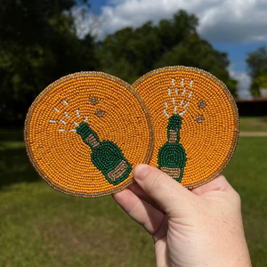 Posavasos de Cristal con Cuentas para Decoración del Hogar, Manteles Individuales Impermeables y Protectores Decorativos para Mesas de Café y Mesas Auxiliares - Product Image 2