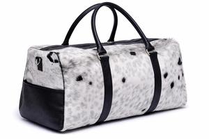 Sac de voyage en cuir de vachette véritable, style vintage, avec fermeture éclair, grande capacité, sac fourre-tout unisexe portable - Product Image 4