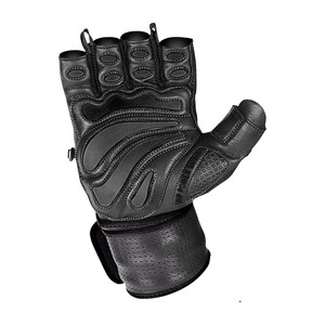 Advanced Leather Strength <b>Training</b> Gloves with Integrated Wrist Support and High Impact Palm Padding for Palm Protection - Product Image 4