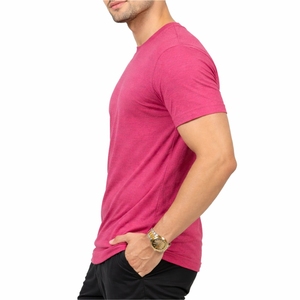 T-shirt uni pour homme, manches courtes, confortable, léger, durable, élégant, doux, respirant, col rond, pour homme - Product Image 3