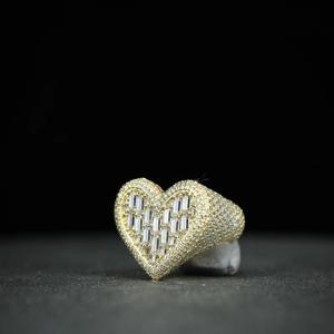 Anillo de Moda de Plata 925 con Moissanita, Inspirado en el Hip Hop, con Piedra Brillante, Joyería Unisex, para Fiestas, Regalo, Accesorio - Product Image 1