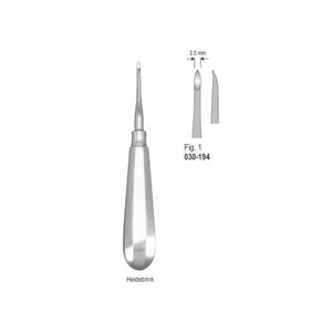 Élévateurs dentaires chirurgicaux Heidebrink Fig.1 |   Instruments d'extraction dentaire en acier inoxydable |   Certifié CE - Product Image 1