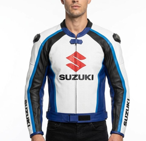 เสื้อแจ็คเก็ตหนังสำหรับขี่มอเตอร์ไซค์ Zuzuzki รุ่น Unisex ทนทานและสวมใส่สบาย ตัดเย็บตามสั่ง มาตรฐาน CE - Product Image 1
