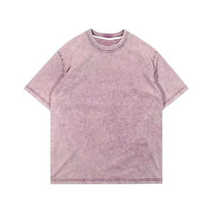 Wholesale Men's Cotton T-shirt 300 Gsm Oversized <b>Tshirt</b> <b>Plain</b> Heavy Cotton Printed Short Sleeve Men's Vintage <b>Tshirt</b> - Product Image 5