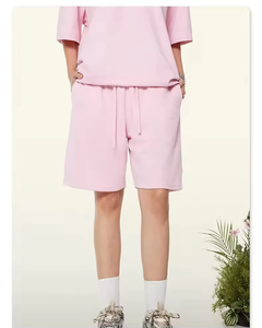 Pantalones cortos deportivos de estilo americano con cordón ajustable para hombre, color liso, venta al por mayor para ropa urbana - Product Image 3