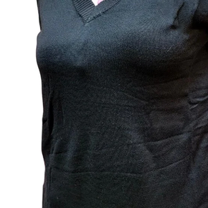 Women Black Winter Button Down Sorority Gear Cardigan Soft Knit Long Sleeve <b>Office</b> Casual Sweater Lightweight Knitwear OEM - Product Image 5