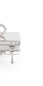 Luxury Stainless Steel Square <b>Chafing</b> <b>Dish</b> Compact <b>Buffet</b> Food Warmer Catering Chafer <b>Set</b> with Single Fuel Holder and Decorative - Product Image 6