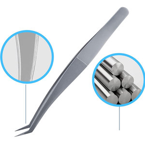 Pince à épiler en acier inoxydable de qualité supérieure pour l'application professionnelle des extensions de cils et l'utilisation en salon de beauté de précision - Product Image 5