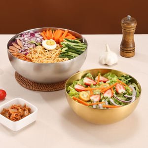 ชามสลัดสไตล์เกาหลีขายดี ชามอาหารเรเมน ชามซุปสแตนเลสสำหรับเตรียมสลัด - Product Image 6