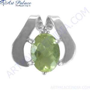 Colgante fino de Plata de Ley 925 con abalorio de joyería elegante de piedras preciosas - Product Image 1